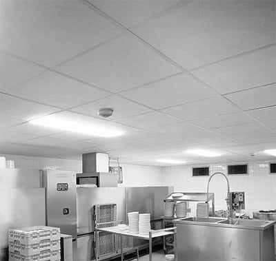 Commercial Kitchen Ceiling Tiles Cleanable / Wipeable For ...